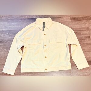 Vuori Mackenzie Cream Button-Up Jacket Size Medium